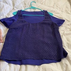 Michael Kors sequin shoulder cut out top